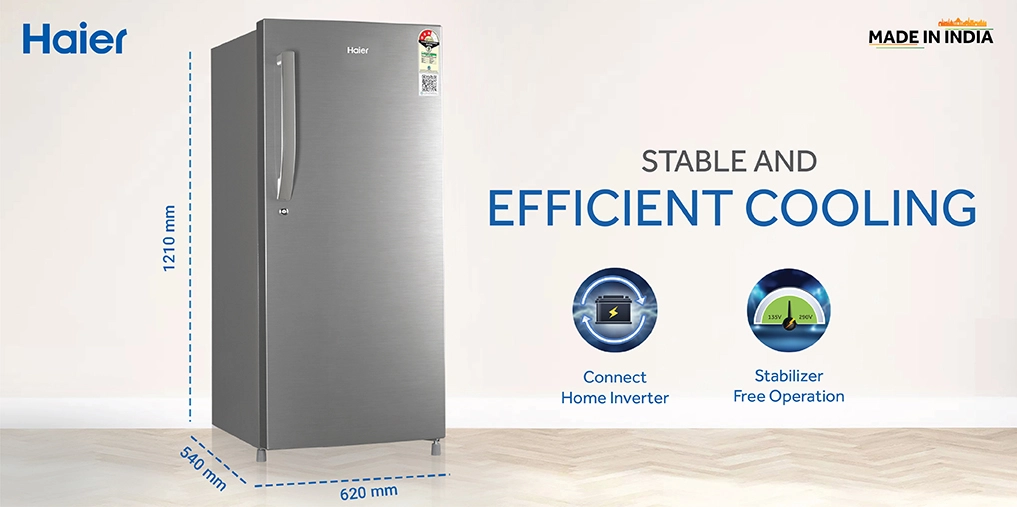 Haier 190L 3 Star Direct cool Refrigerator - HRD-2103CKO-P