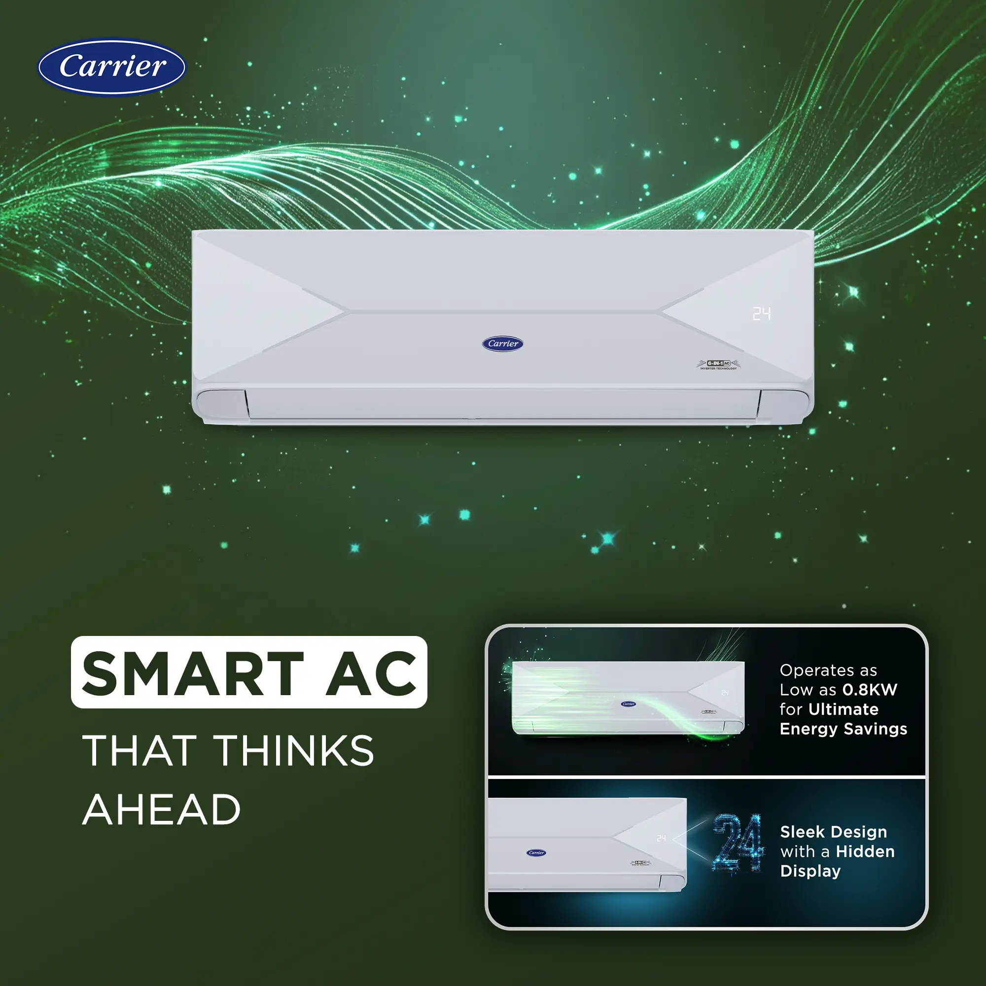 Carrier 1.5 ton 3 Star Inverter Split AC-19K XPERT EDGE FXi - Image 5