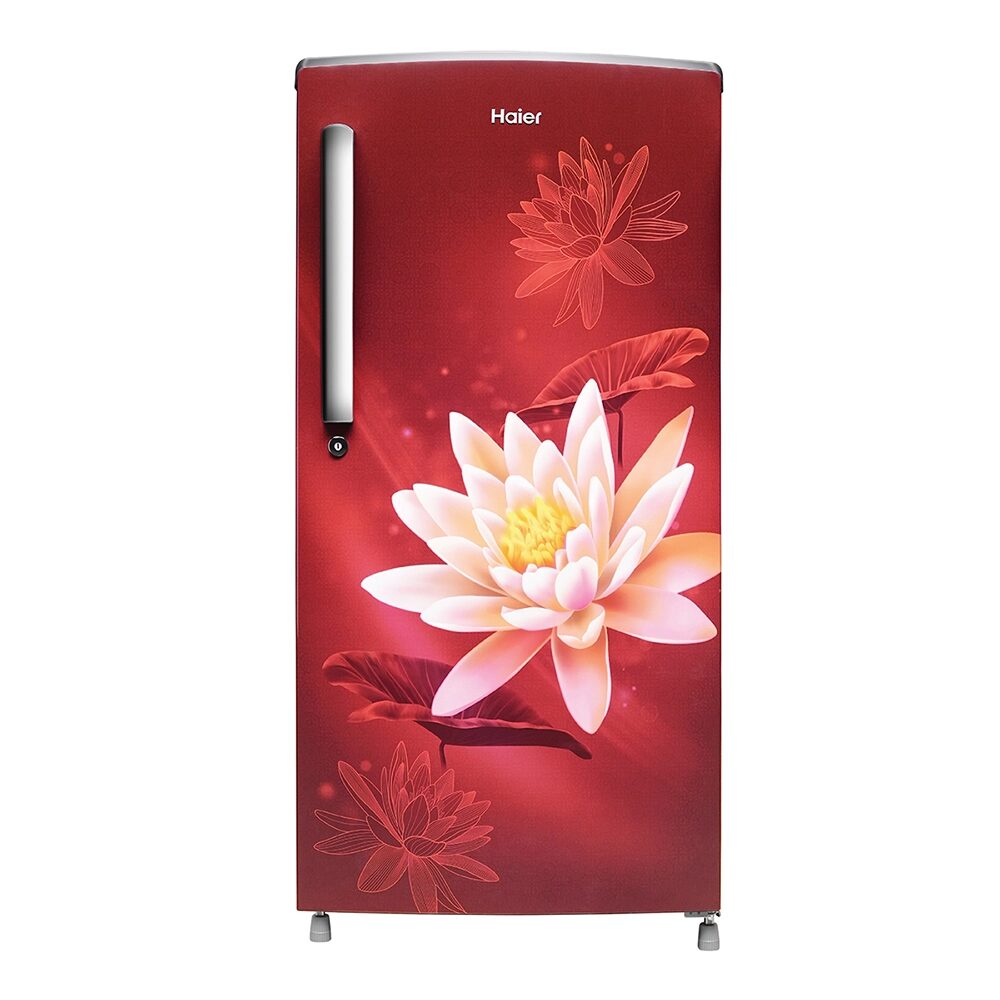 Haier 175 L, 2 Star, Red Lotus Finish Direct Cool Single Door Refrigerator