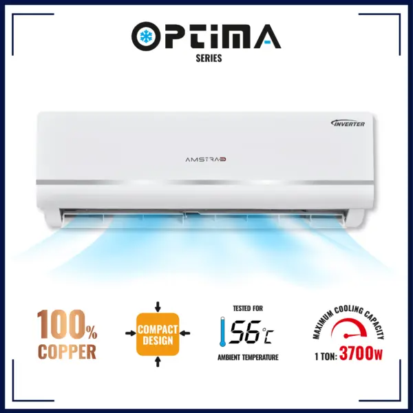 Amstrad Optima 1.0 Ton 3 Star Inverter Split Ac- (AMSi1231C)