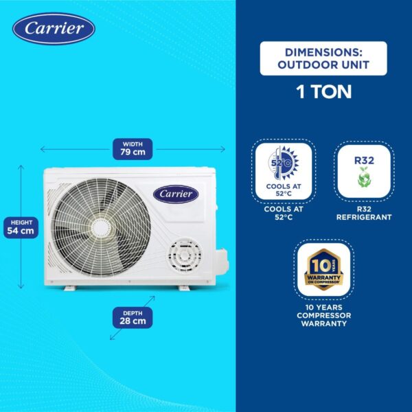 Carrier 12K Xtreme Edge Ex 1.0 Ton 3 Star non inverter Split A (R32)CAS12XE3R33F0 - Image 5